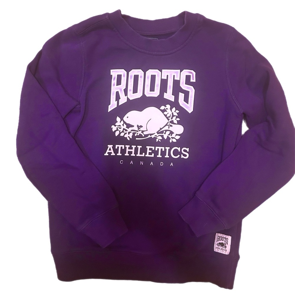 ROOTS ATHLETICS XS Women’s Purple Crewneck Sweatshirt